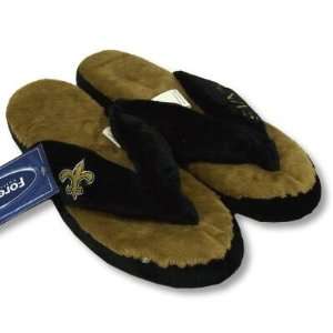  NEW ORLEANS SAINTS OFFICIAL LOGO WOMENS THONG SLIPPERS SZ 