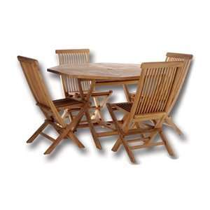   TT5P Octagon Folding Table Outdoor Dining Set Patio, Lawn & Garden