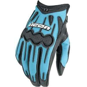 ICON WOMENS ARC MOTORCYCLE LEATHER GLOVES   NEW 2009 (MEDIUM, LIGHT 