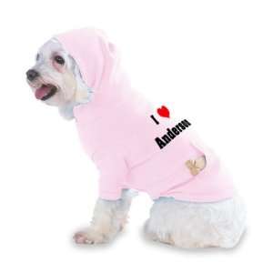  I Love/Heart Anderson Hooded (Hoody) T Shirt with pocket 