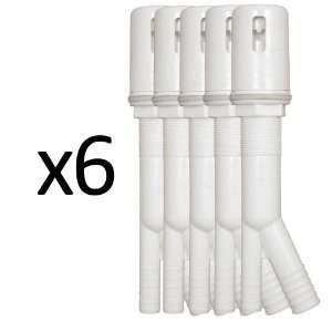  UPC White Plastic Dishwasher Air Gap 6 Pieces 903101 6 