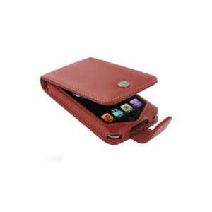  Apple iPod Touch Leather Flip Type Case (Red) Cell Phones 