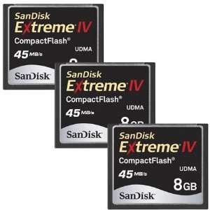  SanDisk 8 GB Extreme IV Compact Flash Memory Card   Pack 