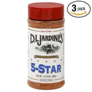 Jardines 5 Star Ranch Rub, 13.75 Ounce (Pack of 3)  