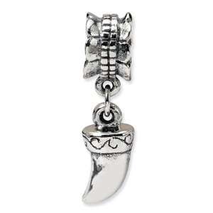    925 Sterling Silver Tiger Claw Dangle Jewelry Bead Jewelry