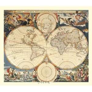  World Map by Nicholas Visscher 28x25