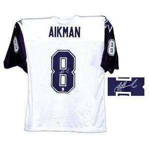  Troy Aikman Autograph Dallas Cowboys White Custom Football 