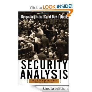 Security Analysis The Classic 1940 Edition Benjamin Graham, David 