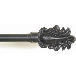  Curtain Rod 28 Inch   48 Inch Feather Black