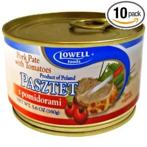 Lowell Foods Pork Pate with Tomato Pork Pate, 5.6 Ounce (Pack of 10 