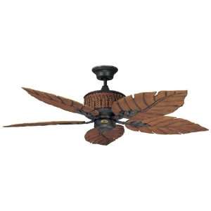   Breeze   52 Ceiling Fan, Rustic Iron Finish with ABS Dark Blade