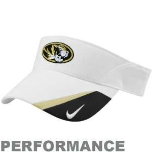 Nike Missouri Tigers White Dri FIT White Light Performance Visor 