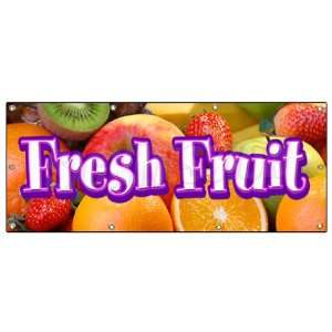 x96 FRESH FRUIT BANNER SIGN stand market store tropical produce farm 