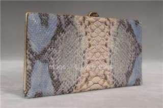 NWT Lodis Eve Snakeskin Embossed Leather Large Frame Ballet Wallet 