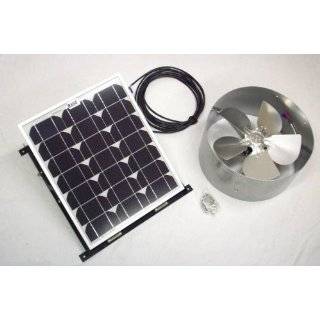Solar Powered Attic Fan   10 Watt Gable Exhaust Vent   Natural Light 