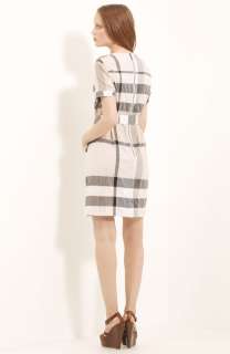 NWT Authentic Burberry Brit Woven Check Belted Dress size 10, $450.00 