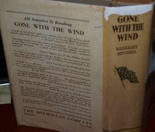 1936 Edition GONE WITH THE WIND Margaret Mitchell w/ DJ  