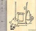 Pranks Cats Play on Dogs Rubber Stamp, April Fools Day L16914 WM