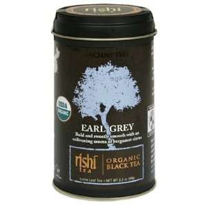  Rishi Tea Organic Black Tea, Earl Grey Loose Tea, 3.3 oz 