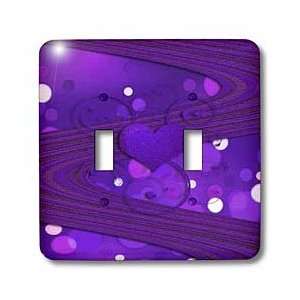 Beverly Turner Heart Design   Purple Heart and Dots   Light Switch 
