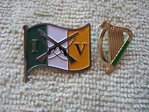   1916 Crossed Rifles & Irish Harp Irish Republican (2) Pin Set  