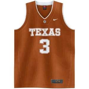  Nike Elite Texas Longhorns #3 Burnt Orange Elite Twilled Basketball 