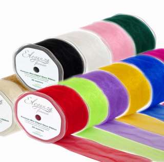   Organza Wired Ribbon 27 Colours **Free UK 1st Class Postage**  