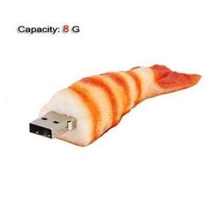  8GB Lovely Fish Tail Shape Flash Drive (Yellow 