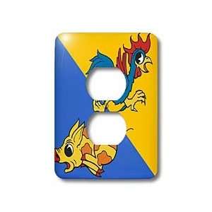 TNMGraphics Animals   Running Rooster and Pig   Light Switch Covers 