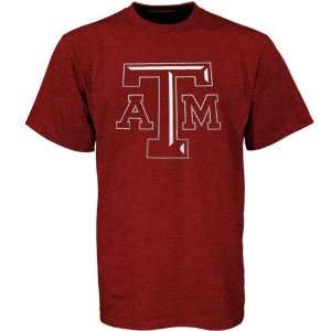  Texas A&M Aggies Maroon Big Logo T shirt Sports 