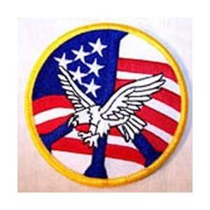  EAGLE PEACE FLAG Quality Embroidered Biker Patch 