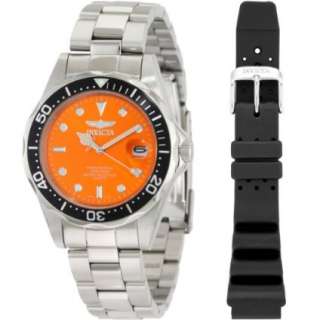 Invicta Mens 10665 Pro Diver Collection Bracelet and Rubber Watch Set 