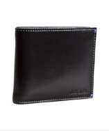 style #315901601 black leather bi fold pinup girl wallet