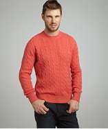 Brunello Cucinelli coral cable knit cashmere crewneck sweater style 