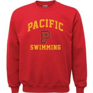 Pacific Boxers Red Youth Swimming Arch Crewneck Sweatshirt 