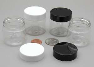 10 PET Plastic 1oz Jars Travel Size Containers ~ freeSH  