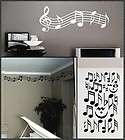 Music Room Vinyl Wall Decals Lettering Musical Notes Staff Border 