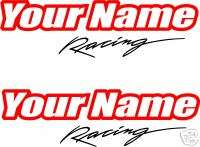PERSONALIZED NAME DECALS racing business stickers  