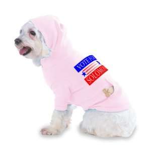 VOTE FOR SOLOMON Hooded (Hoody) T Shirt with pocket for your Dog or 