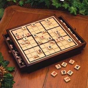    Bits and Pieces Deluxe Wooden Sudoku Board Game Toys & Games