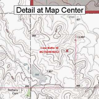   Quadrangle Map   Cow Butte SE, South Dakota (Folded/Waterproof