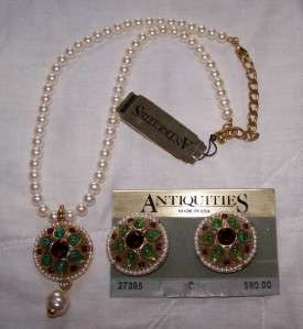ANTIQUITIES COLLECTION BY 1928© Necklace; earrings 19TH EARLY 20TH 