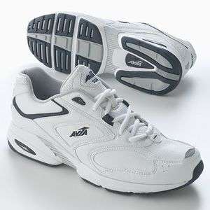 AVIA Mens Walking Sneakers 339s X 4E EXTRA WIDE White/Navy Trim NIB $ 