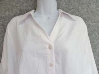 NEW JOANNA Petite Womens Button Down Career Shirt Blouse Top Size PM 