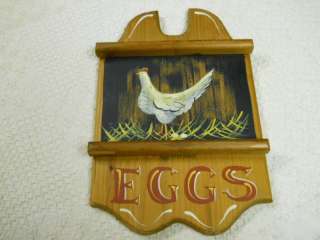 Wooden Chicken/ Eggs Plaque  