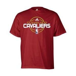  adidas Cleveland Cavaliers Garnet Team Issue T shirt 