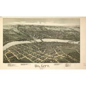   Oil City, Pennsylvania 1896. Drawn by T. M. Fowler.
