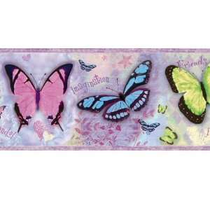  BFF Butterflies Wallpaper Border GIR94062b
