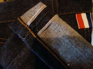 THOM BROWNE Dark Blue Indigo Straight Leg Jeans Denim SS 2011 Sz 3 NWT 