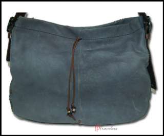 Lucky Brand Blue Hobo Leather Handbag Purse Tote HKRU1064 $159 New 
